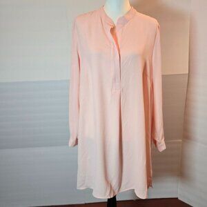 ANNE KLEIN Women's Plus V-Neck Long Tunic Top Sz: 0X Cherry Blossom